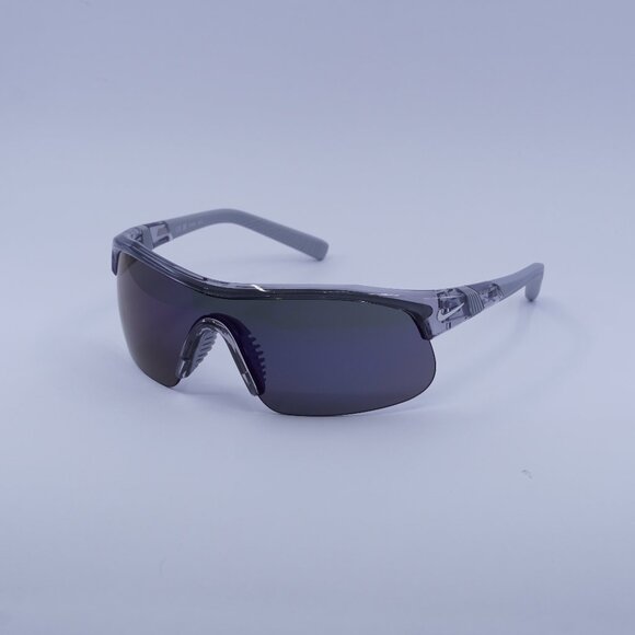 Nike SHOW X1 DX6520 065 Sunglasses Wolf Grey Shield Frame, Blue Mirror Lenses - Picture 1 of 9